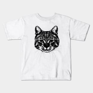 Cat retro pop art Kids T-Shirt